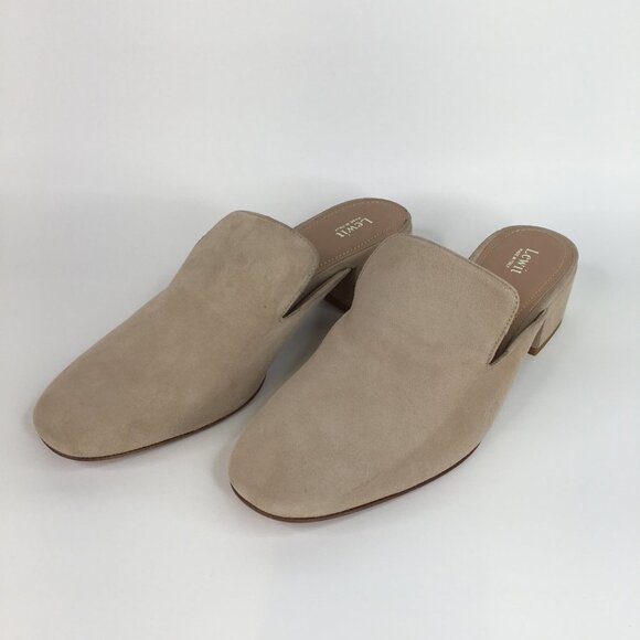 Lewit Bianca Beige Suede Mules Size 37.5. NWOT - Picture 7 of 12